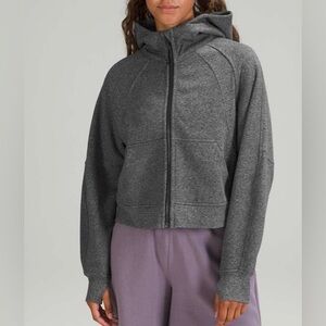 LULULEMON scuba oversized full zip heathered speckled black grey XL/XXL hoodie